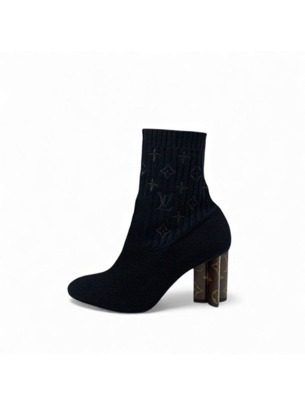 Louis Vuitton Silhouette Line Monogram Boots Short Shoes Fabric Leather - Picture 3 of 9